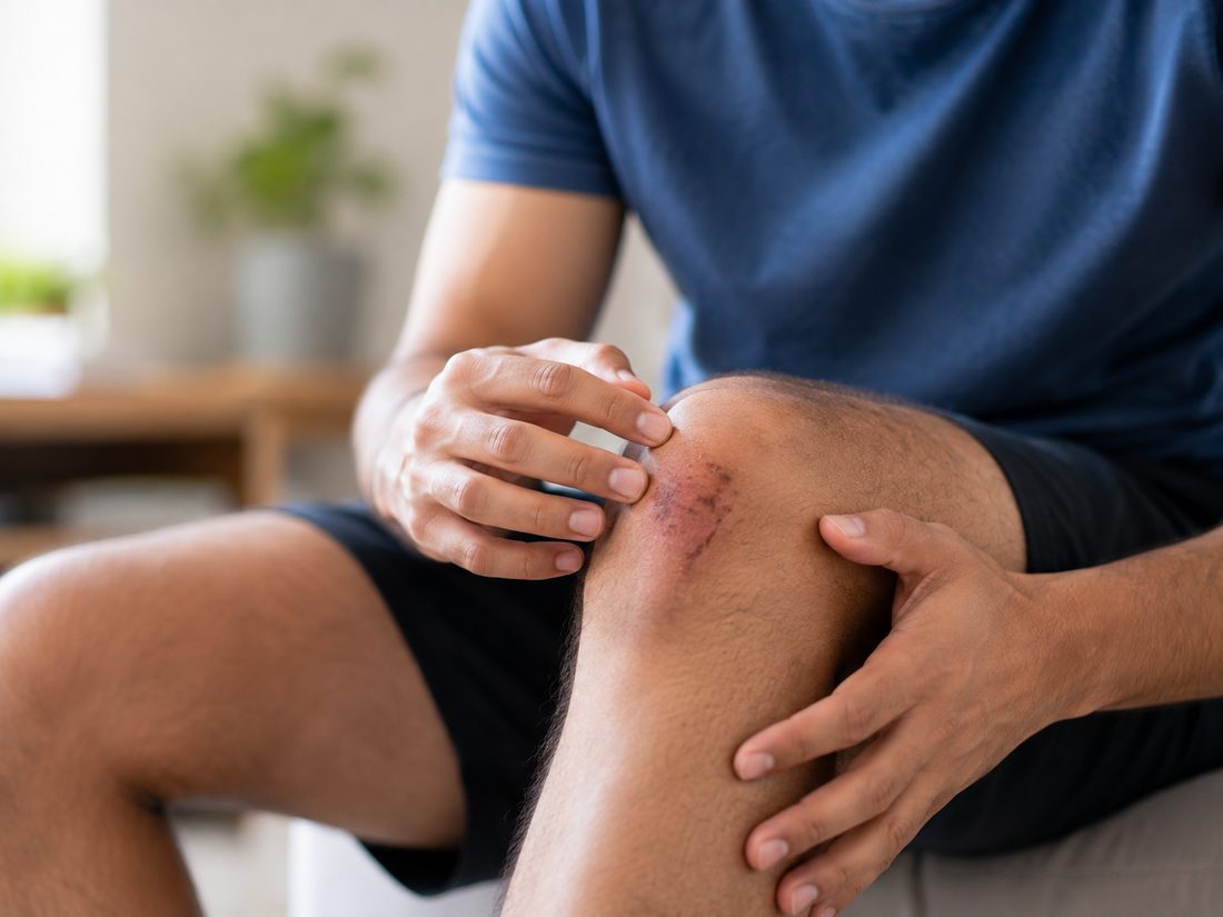 Slow-healing wound on the foot indicating possible diabetes